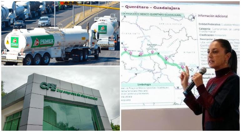 Promulga Sheinbaum reformas; Pemex, CFE y trenes al Estado