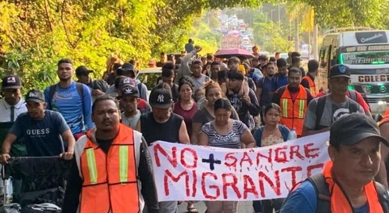 Parte de Chiapas doble caravana migrante… van a EU