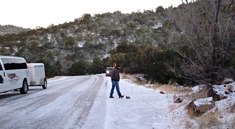 Cierran carretera Zaragoza-Buenaventura por nevadas