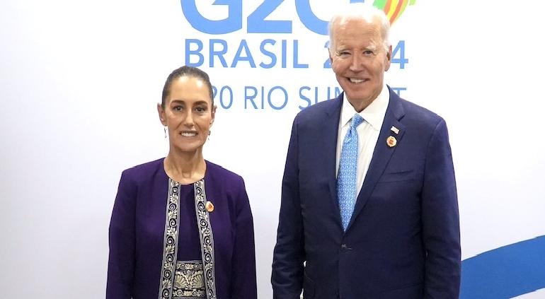 Se reúnen Biden y Clau en Brasil; migración y empleos los temas