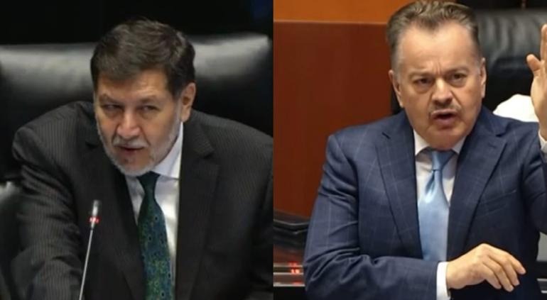 Pelea entre Noroña y Mario Vázquez por el micrófono