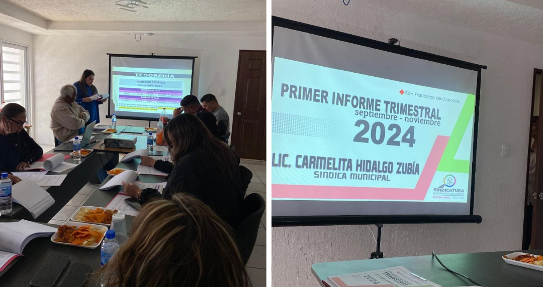 Síndica Camely Hidalgo, presentó primer informe trimestral ante Cabildo