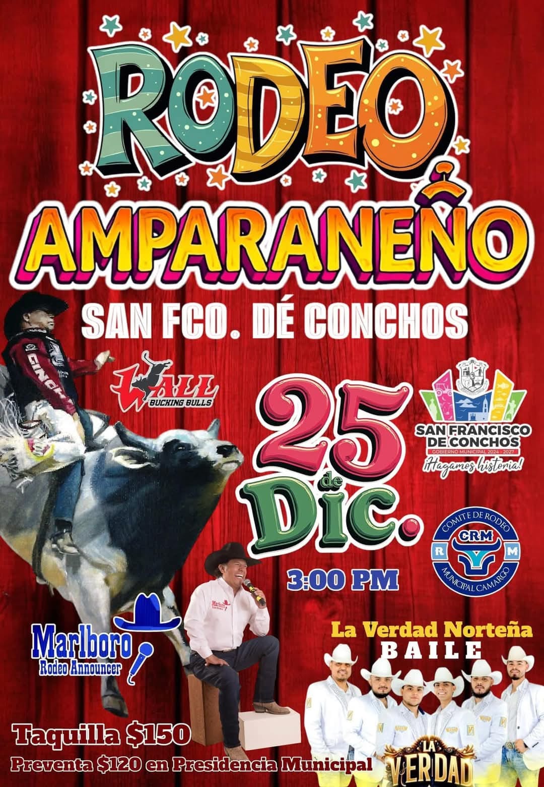 Invitan a Rodeo Navideño en Amparaneño este 25 de diciembre