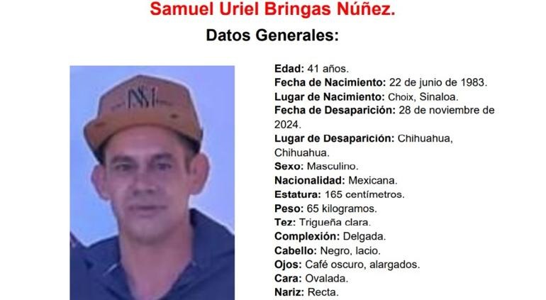 Tiene Samuel Bringas más de un mes desaparecido