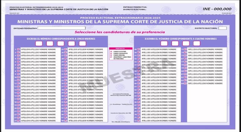 Así serán boletas electorales del “marrazo judicial»