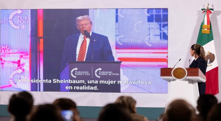 Agradeció Sheinbaum a Trump por llamarla “mujer maravilla”