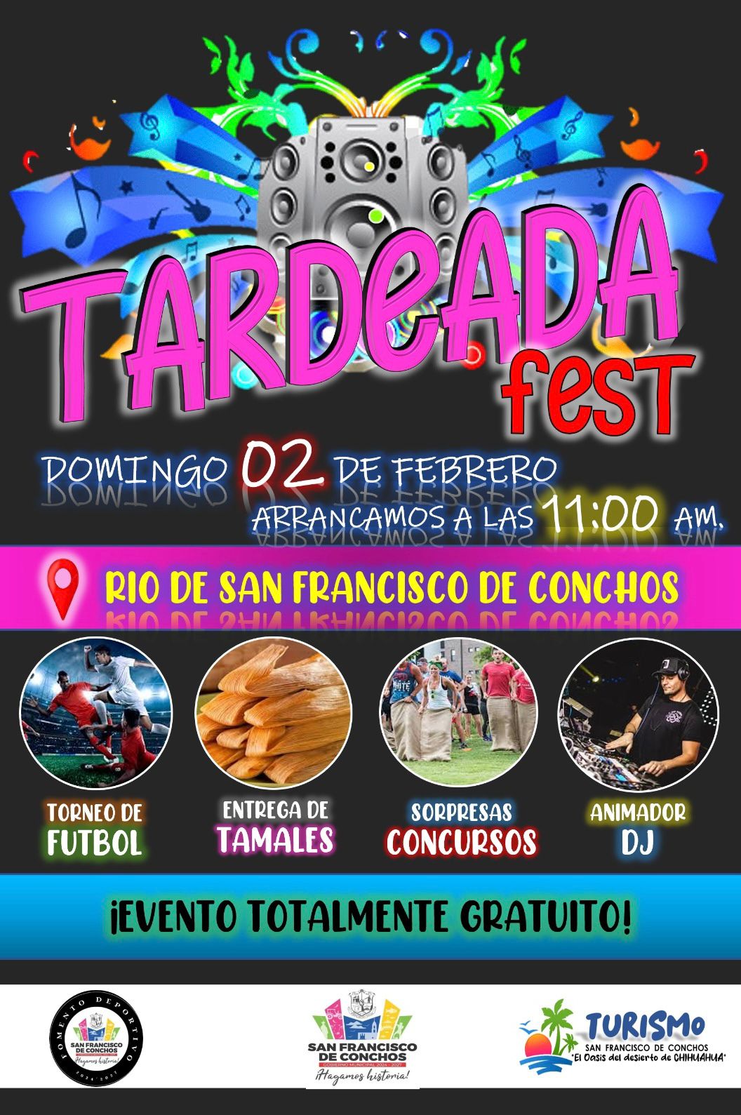 Invita San Francisco de Conchos al “Tardeada Fest”, habrá música, comida y concursos