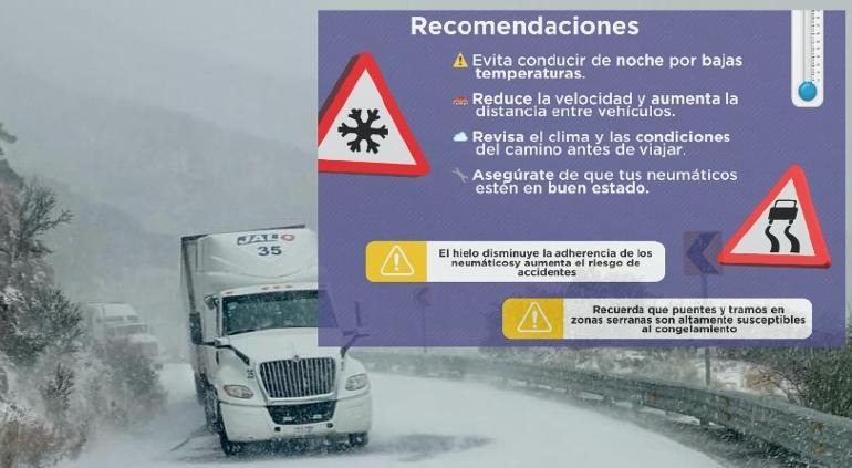 Aire ártico: alerta Estado, carreteras pueden congelarse