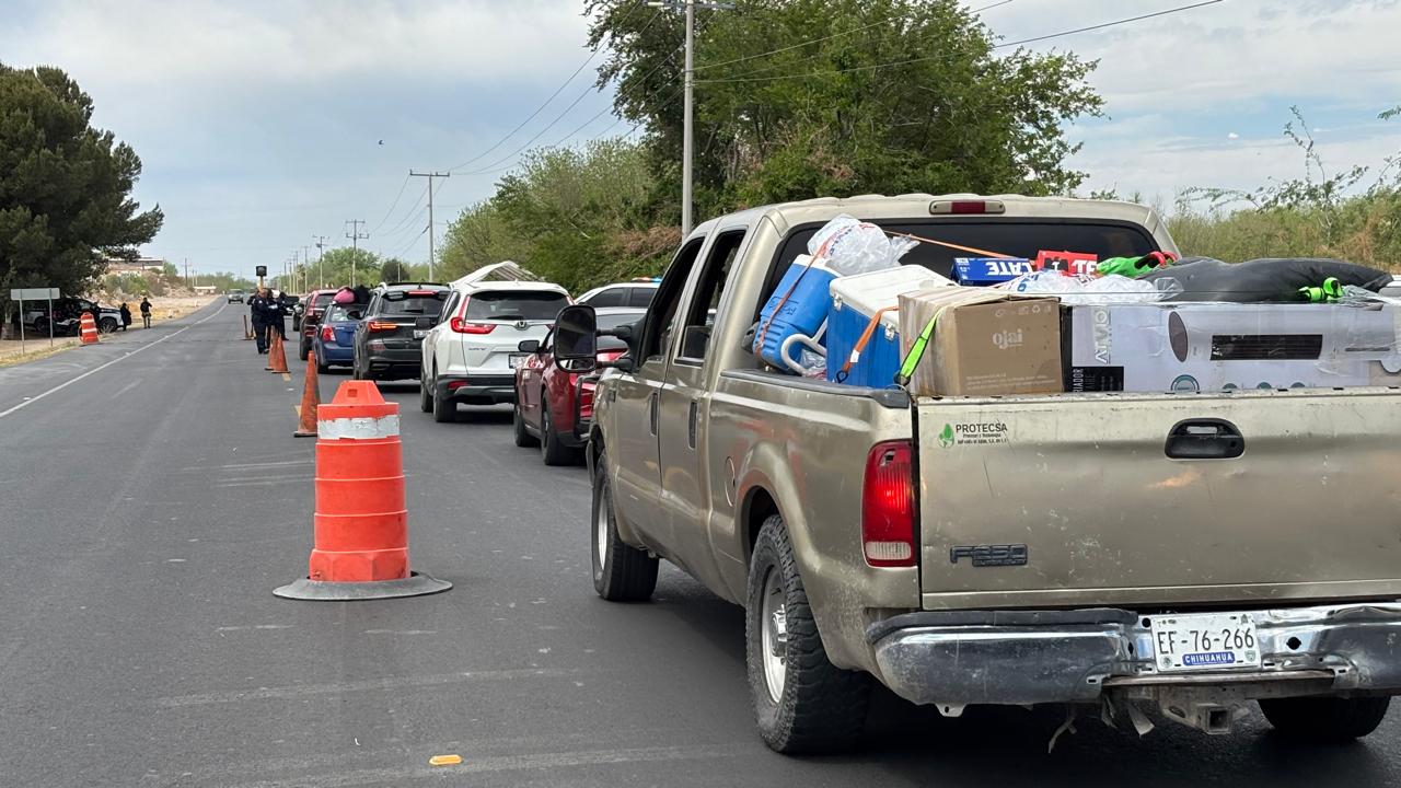 Ingresaron más de mil vehículos a San Francisco de Conchos durante Jueves Santo