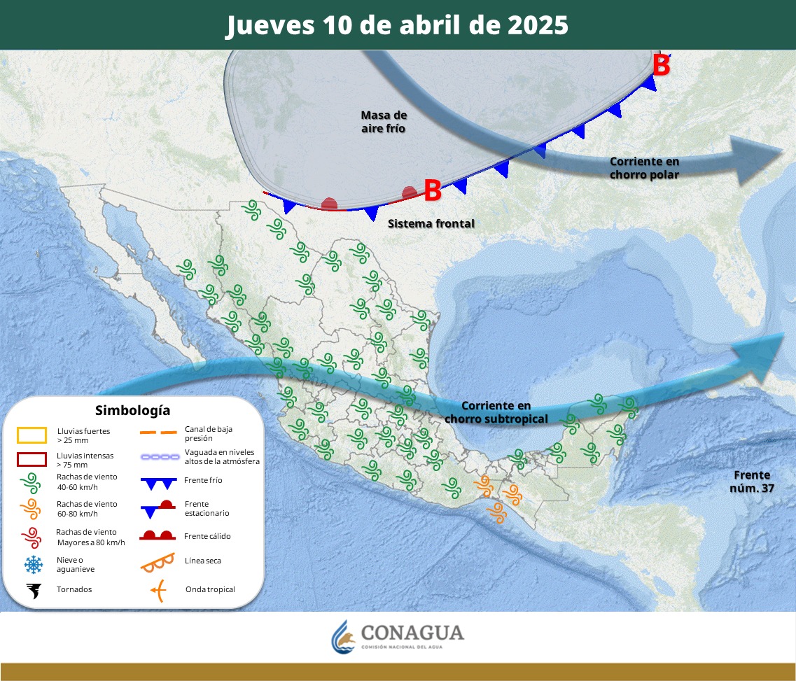 Pronostican jueves cálido durante el día y con vientos en las regiones norte y noreste del territorio estatal