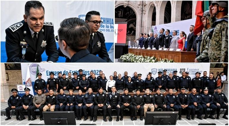 Reconocen a 52 policías estatales por méritos heroico, cívico y social