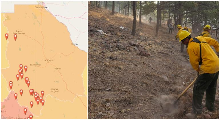 Colmada de incendios, la Sierra; 551 los combaten