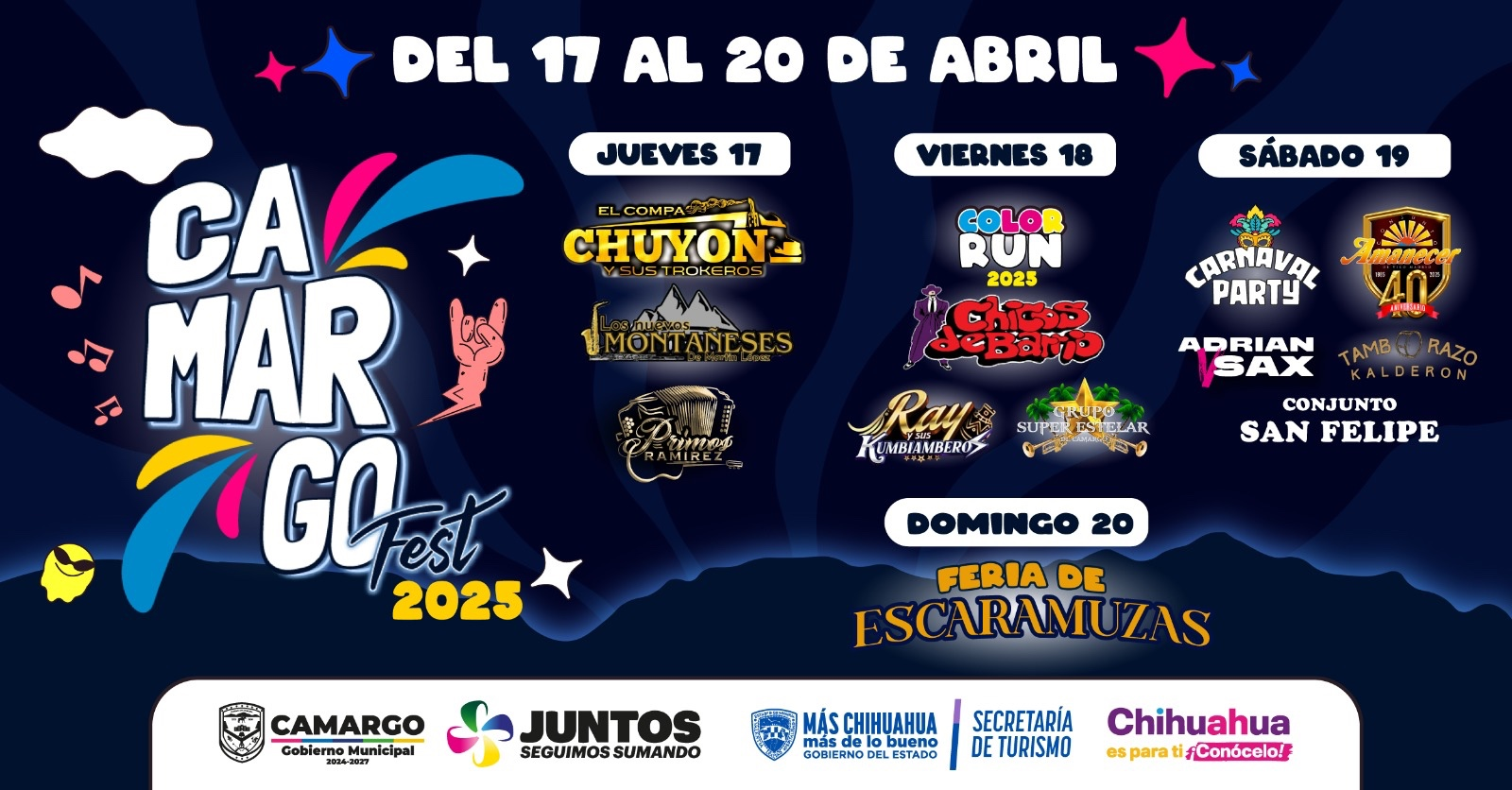 Camargo Fest 2025 llega con cuatro días de música, fiesta y mucha diversión en familia