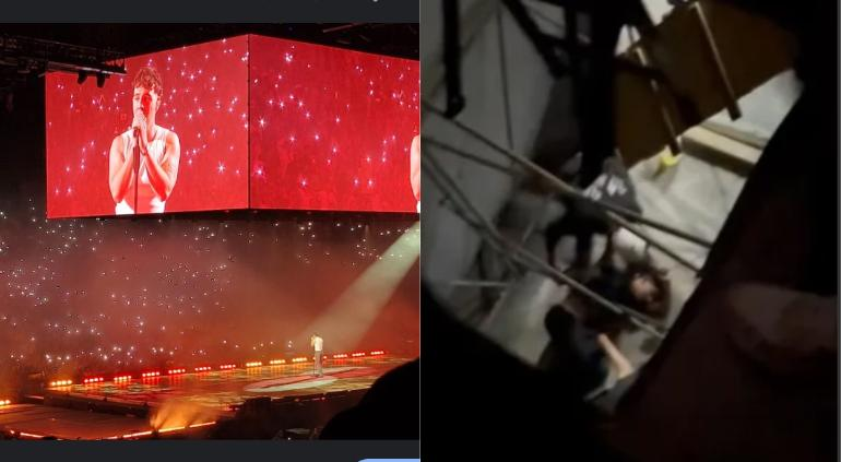 Colapsó grada durante concierto en Palacio de los Deportes; Video 3 heridos