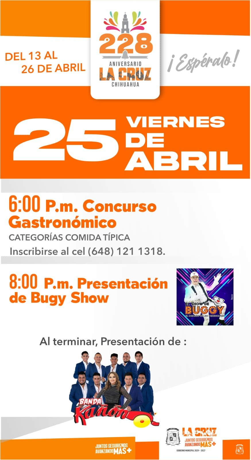 Continúan los Festejos por el 228 Aniversario de La Cruz
