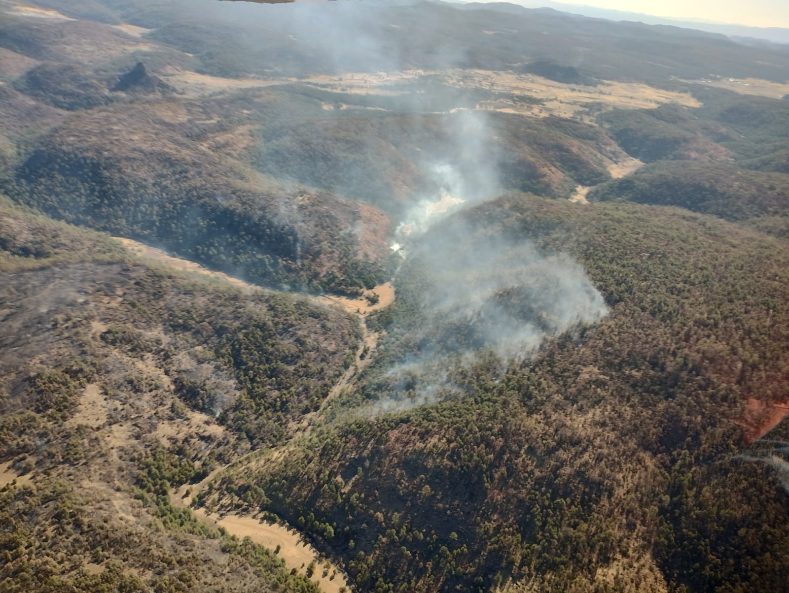 Realiza Protección Civil sobrevuelo de evaluación de incendios forestales