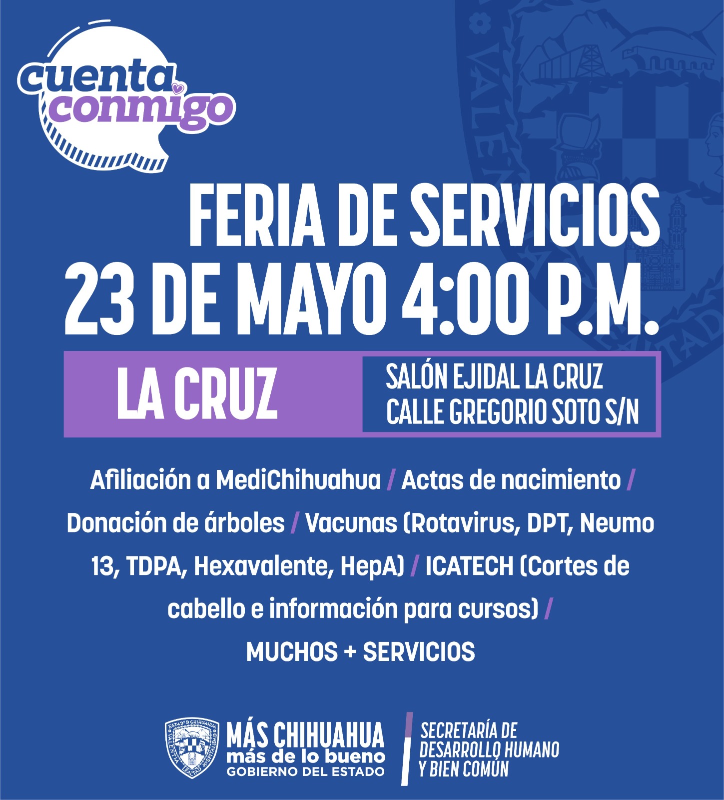 Llega este viernes la Feria de Servicios “Cuenta Conmigo” al municipio de La Cruz