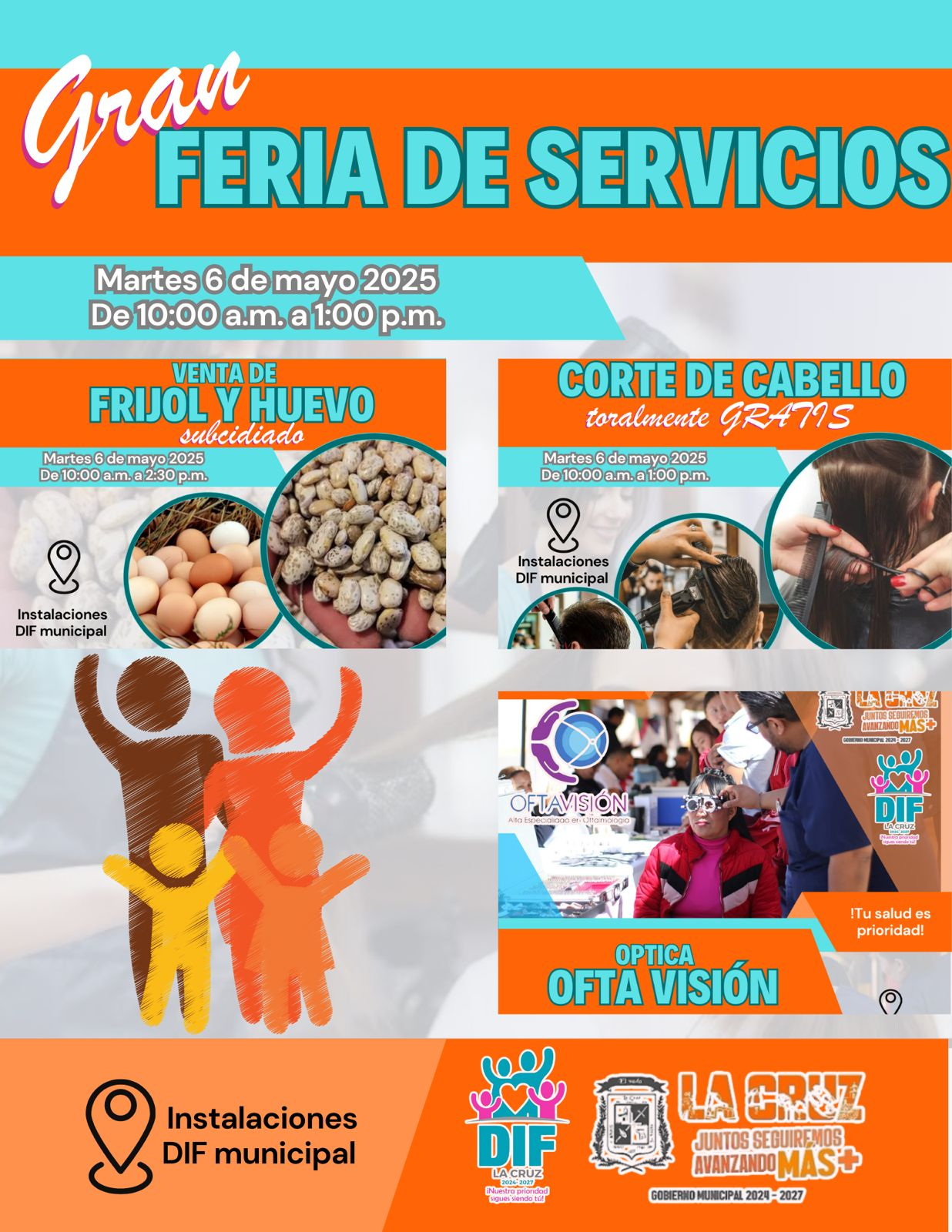 Feria de Servicios Gratuitos en DIF Municipal de La Cruz