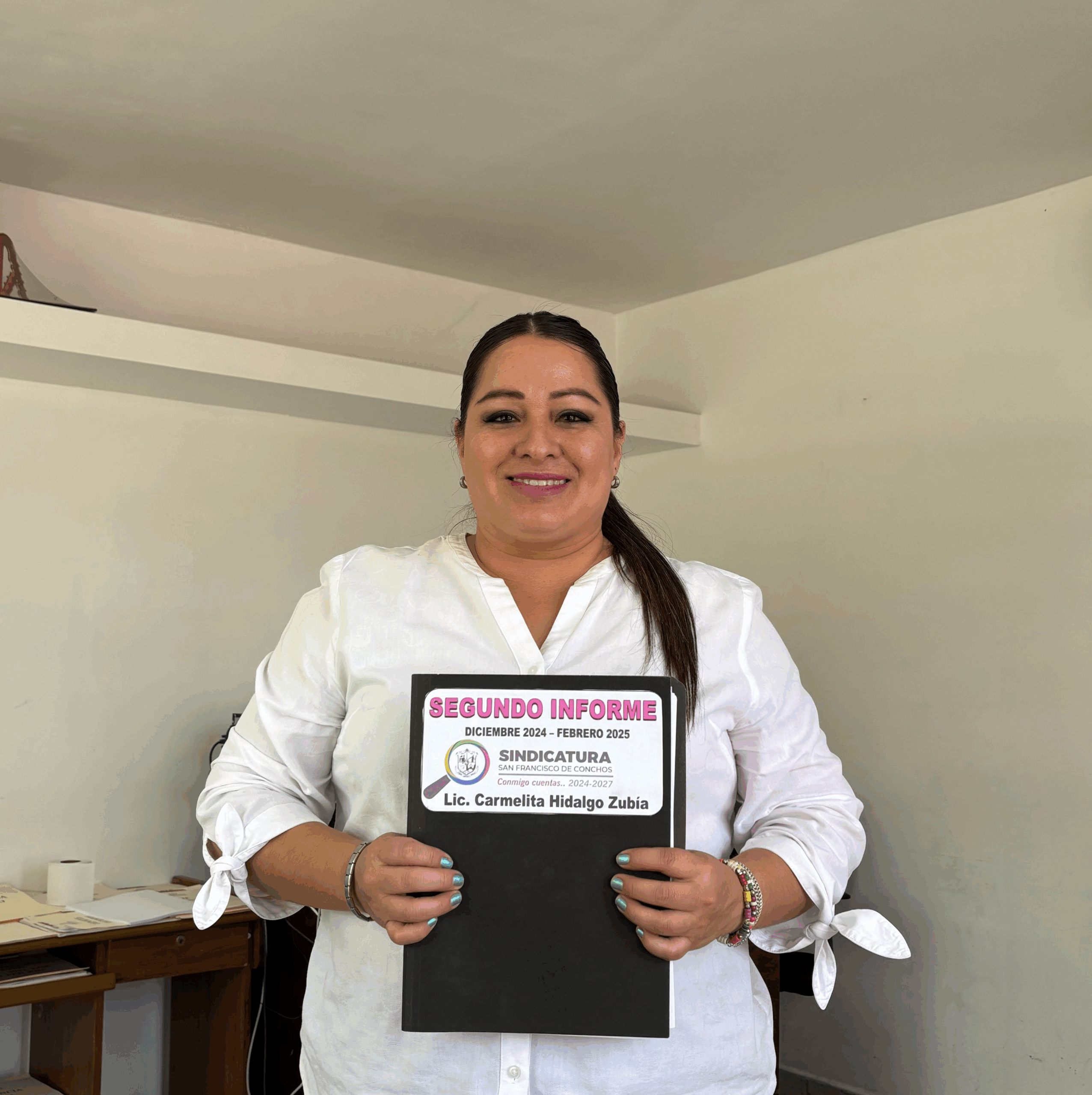 Presentó Síndica Camely Hidalgo, su segundo informe trimestral ante el Ayuntamiento de San Francisco de Conchos