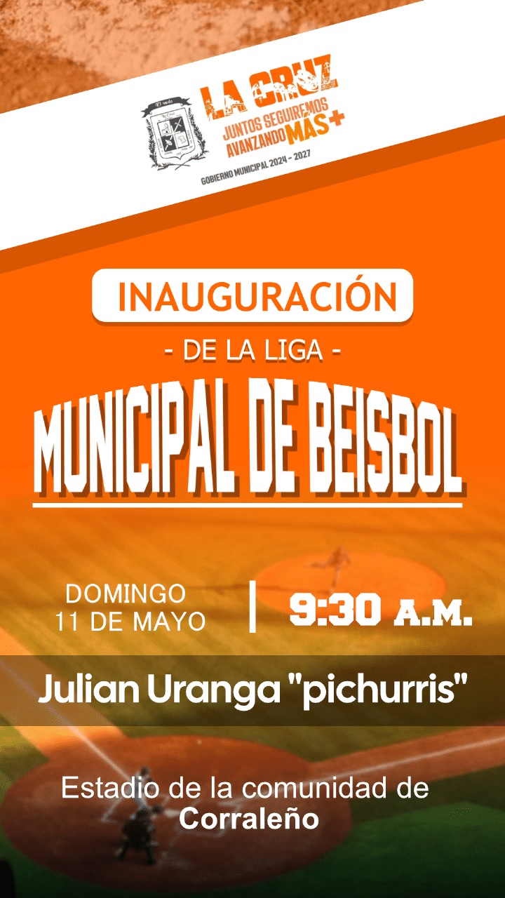 Este domingo se inaugura la Liga Municipal de Béisbol “Julián Uranga ‘Pichurris’” en La Cruz