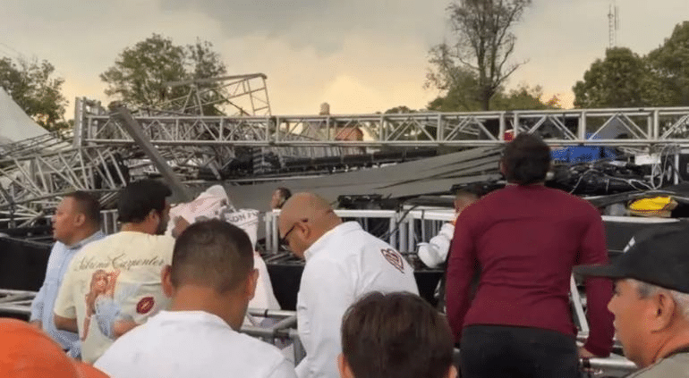 Descartan personas muertas tras colapso de escenario en CDMX