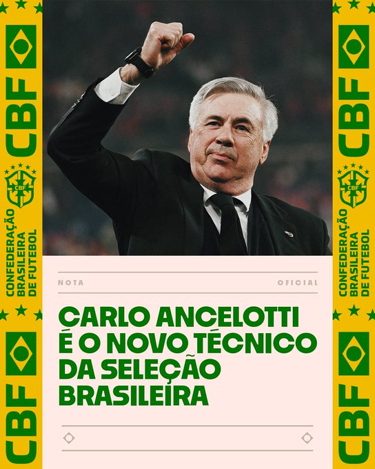 Anuncia Brasil a Carlo Ancelotti como DT