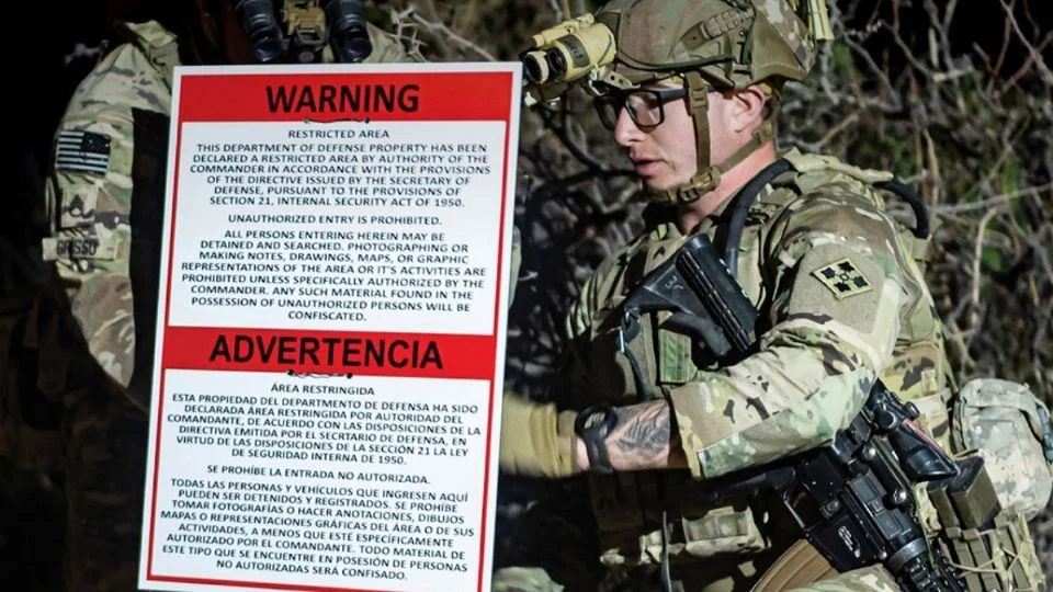 EU designa zonas de defensa nacional en la frontera con México; «no entres», advierte su embajada