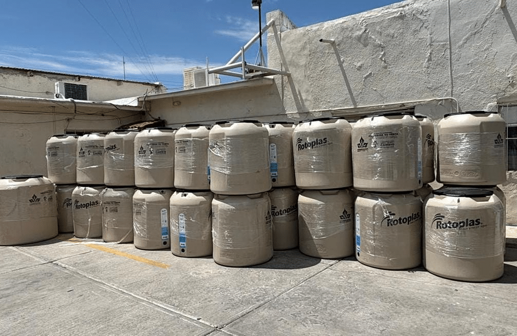 Entregará JMAS 100 tinacos subsidiados a familias con problemas de agua en Camargo