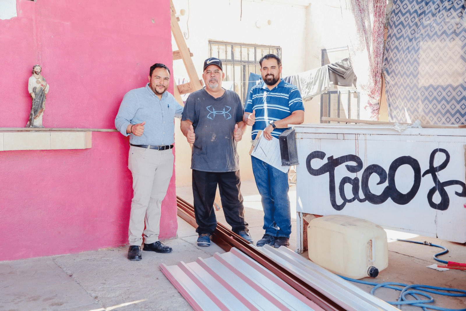 Dirección de Desarrollo Humano continúa trabajando por el bienestar de las familias camarguenses: entregan material para mejoramiento de vivienda