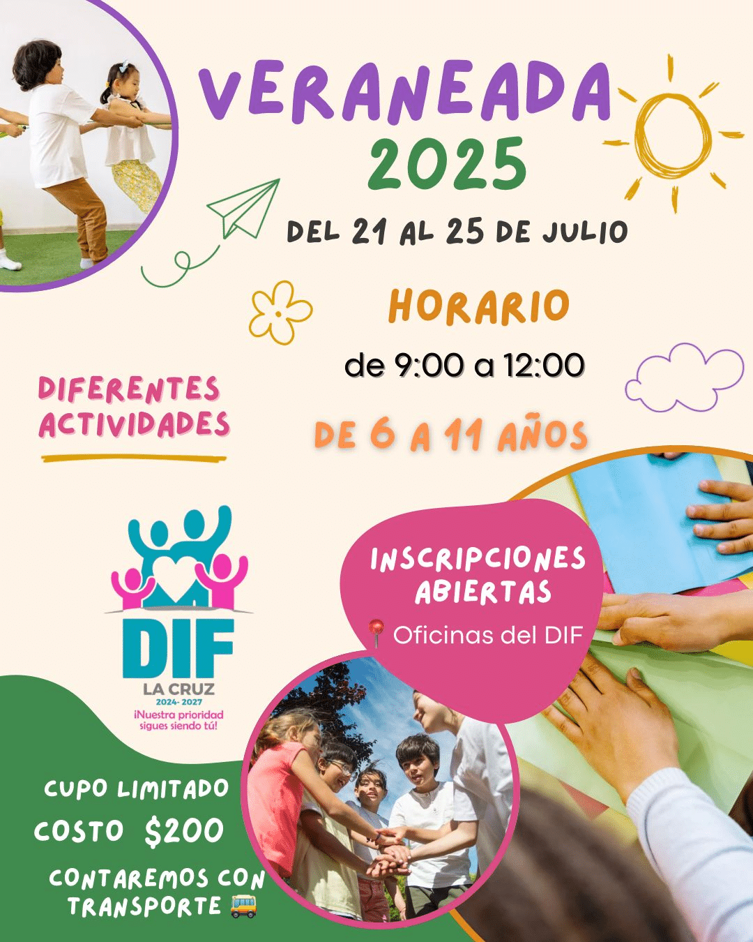 Invita DIF La Cruz a la Veraneada 2025: diversión, aprendizaje y convivencia para niñas y niños