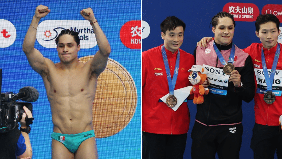 Osmar Olvera gana oro para México en una olímpica varonil de clavados