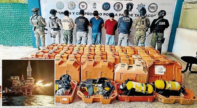 Cayeron «piratas» que asaltaron plataforma petrolera de Campeche