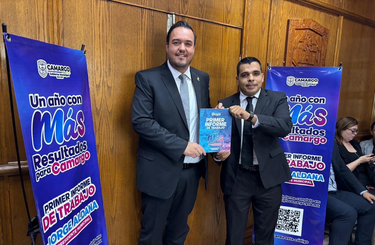 Jorge Aldana rinde primer informe de gobierno ante Cabildo en Camargo