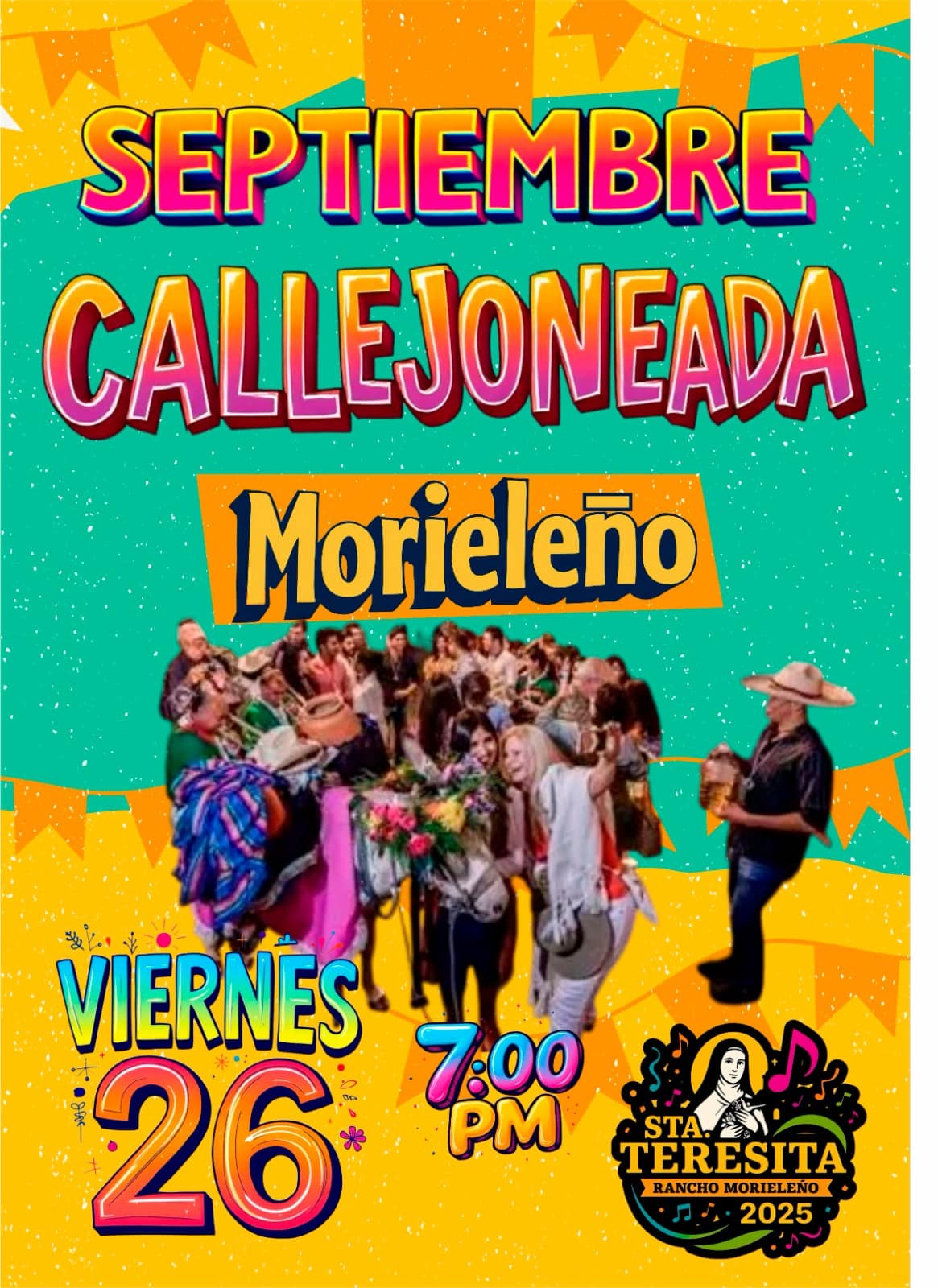 Callejoneada dará inicio a las fiestas en Morieleño hoy viernes 26