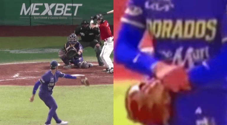 Momento en que pitcher de Dorados usó la brea