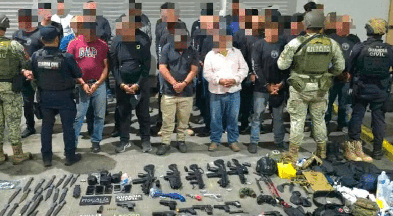 Arrestaron a 38 durante entrenamiento táctico en Michoacán