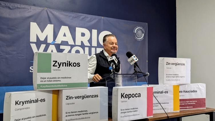 Dejar al pueblo sin medicinas es un crimen: Vázquez por Ley Reembolso