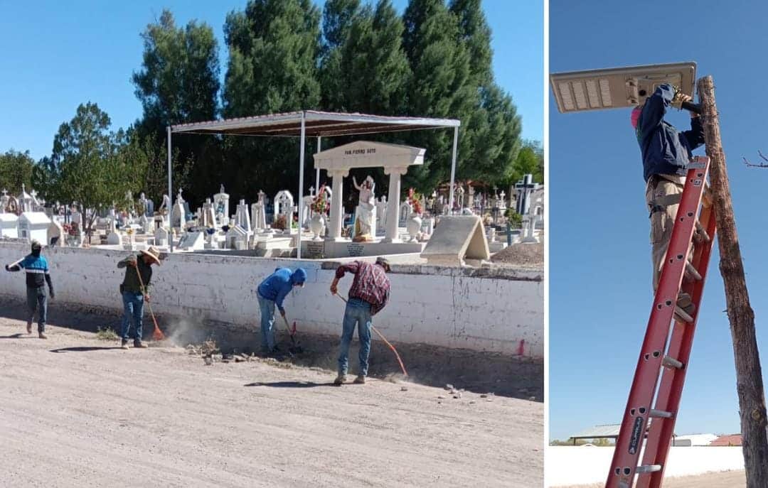 Listo el Panteón Municipal de San Francisco de Conchos; estrenará nueva iluminación y baños este 1 y 2 de noviembre