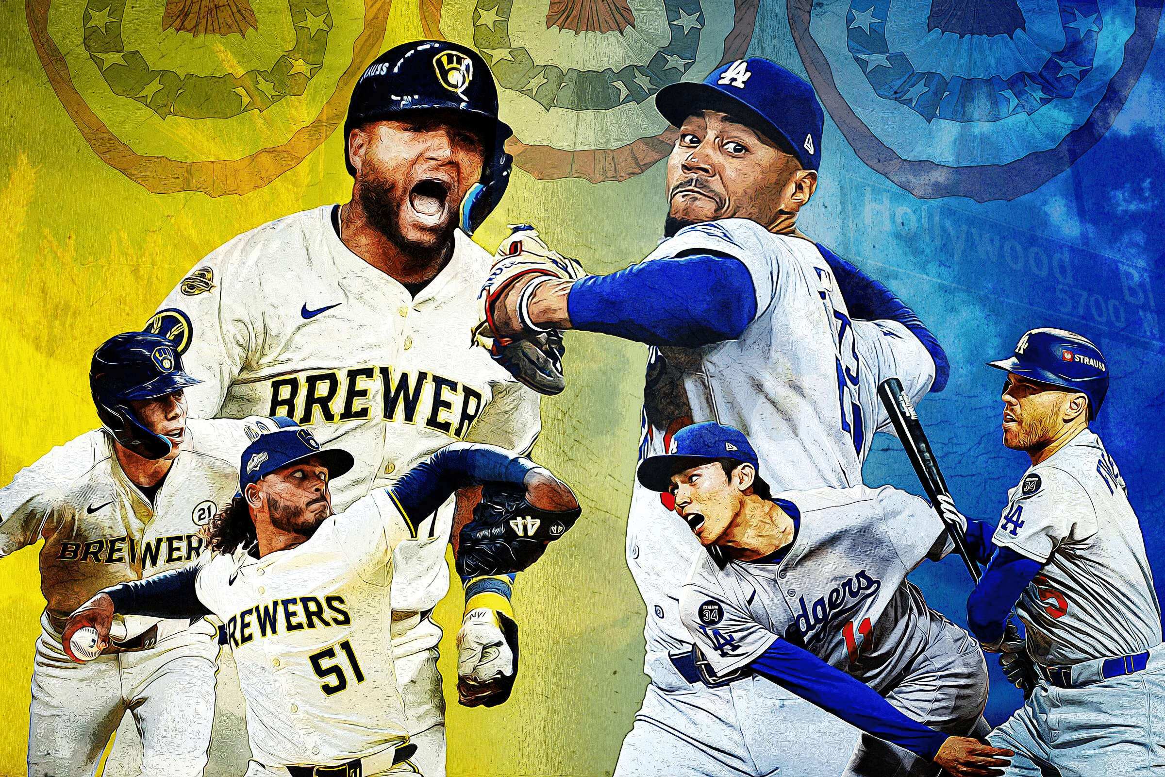 Dodgers sufre, pero vence a los Brewers en el Juego 1 de la Serie