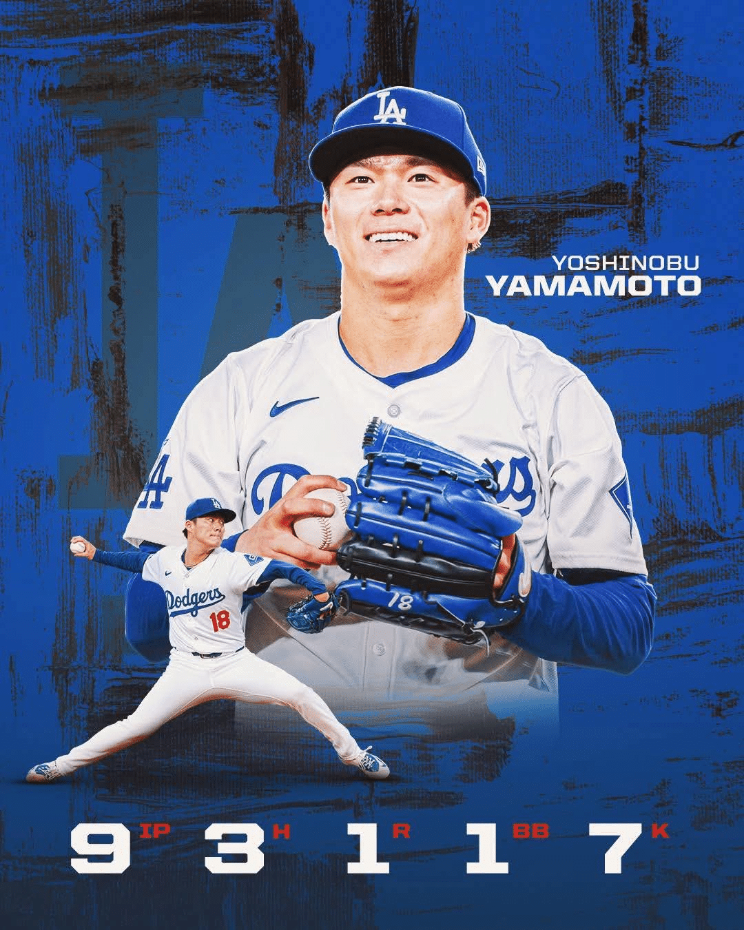 Yoshinobu Yamamoto hace historia en Milwaukee