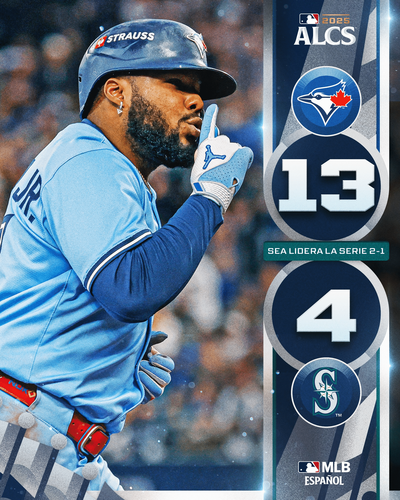 Toronto despierta con una paliza y evita el barrido: aplasta 13-4 a Seattle en el Juego 3 del ALCS