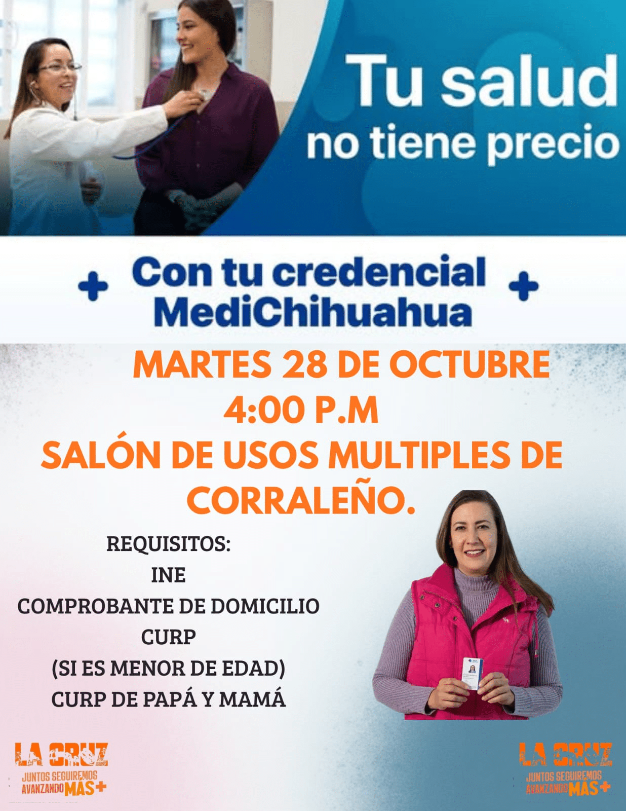 Mañana estará MEDI Chihuahua y el módulo de vacunación en Corraleño