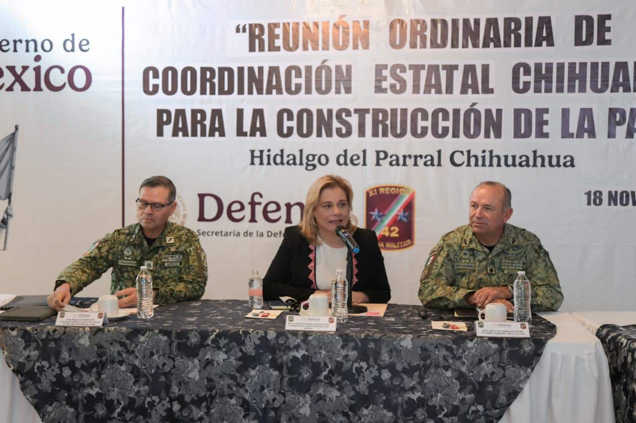 Maru Campos encabeza sesión de la Mesa de Seguridad en Parral