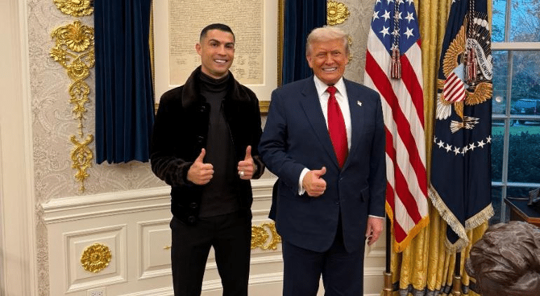 Visitó y cenó Cristiano Ronaldo con Trump en la Casa Blanca