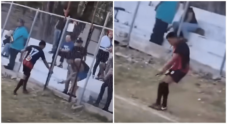 Pánico en futbol de Jalisco: exjugador saca 4rma en plena riña