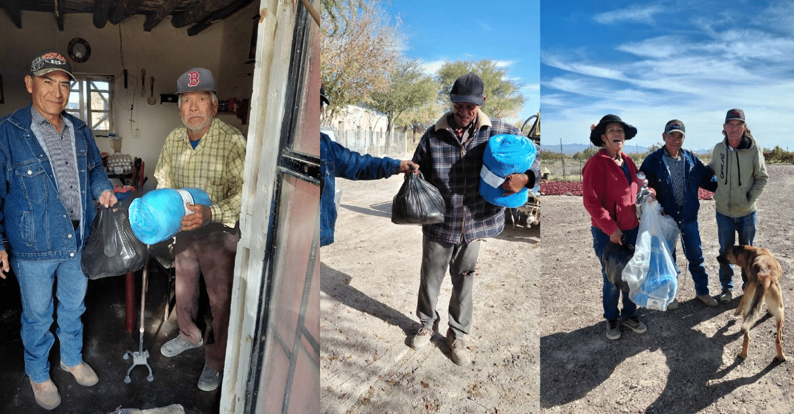 Familias del ejido de Jaco agradecen al Gobierno Municipal de Camargo por apoyos alimentarios y cobijas