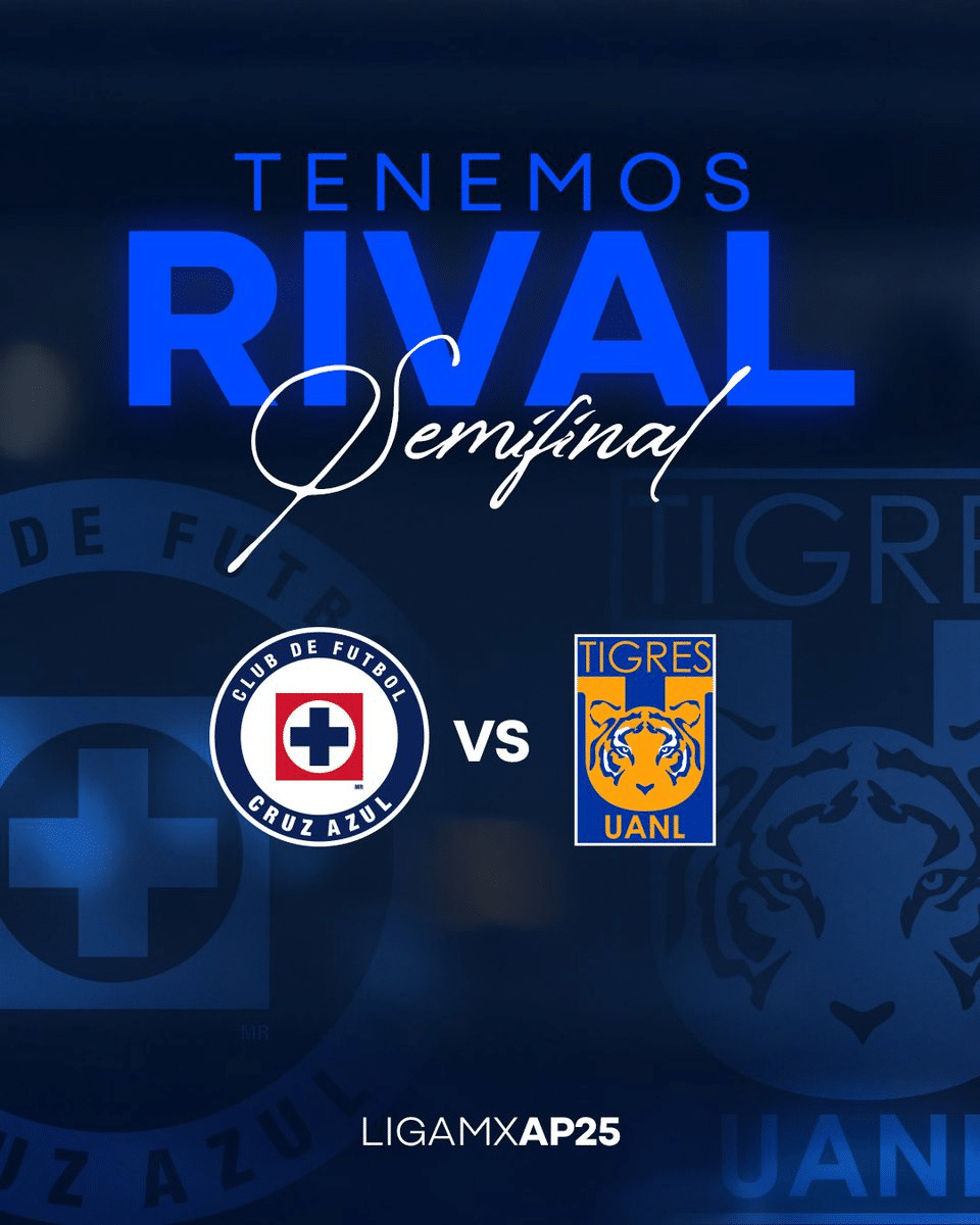 Semifinales ¿Cuándo juegan Cruz Azul vs Tigres y Toluca vs Monterrey?