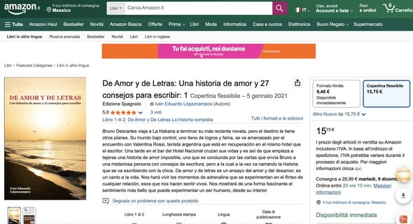 Italia abre sus páginas a De amor y de letras