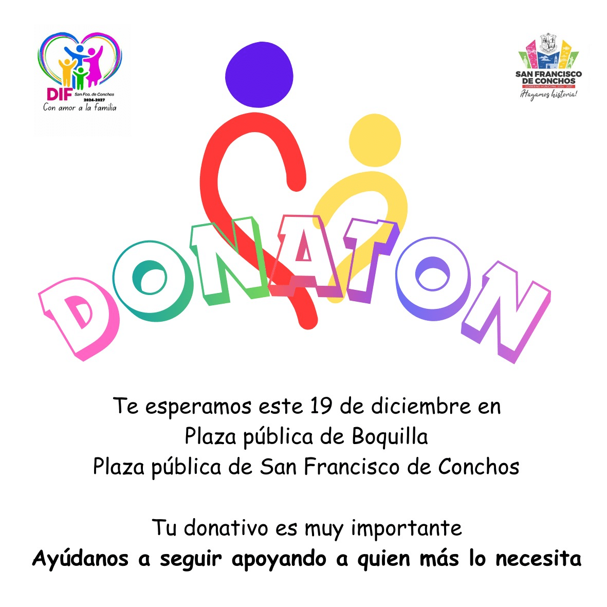 Invitan al “Donatón 2025” en San Francisco de Conchos para apoyar a familias vulnerables