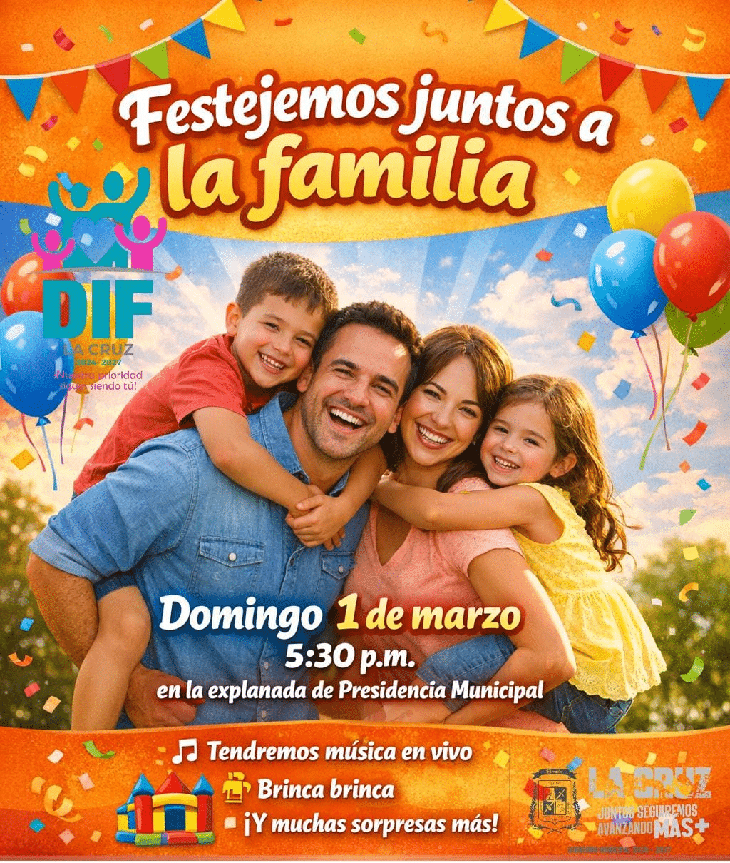 Invitan este domingo a celebrar el Día de la Familia en La Cruz